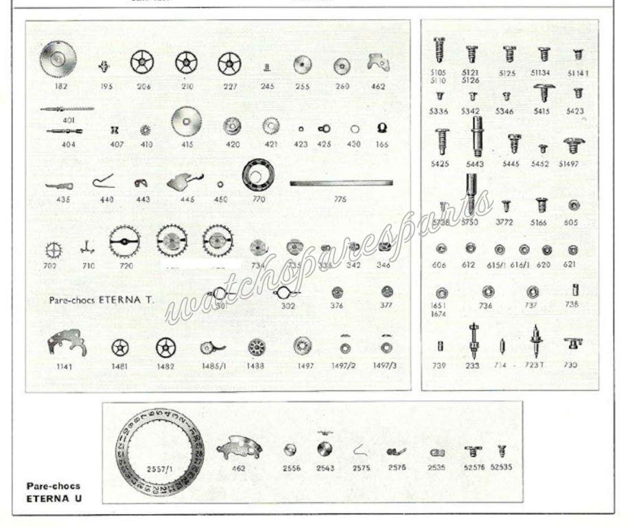Eterna 1243 Watch spare parts Eterna 1243 Watch spare parts