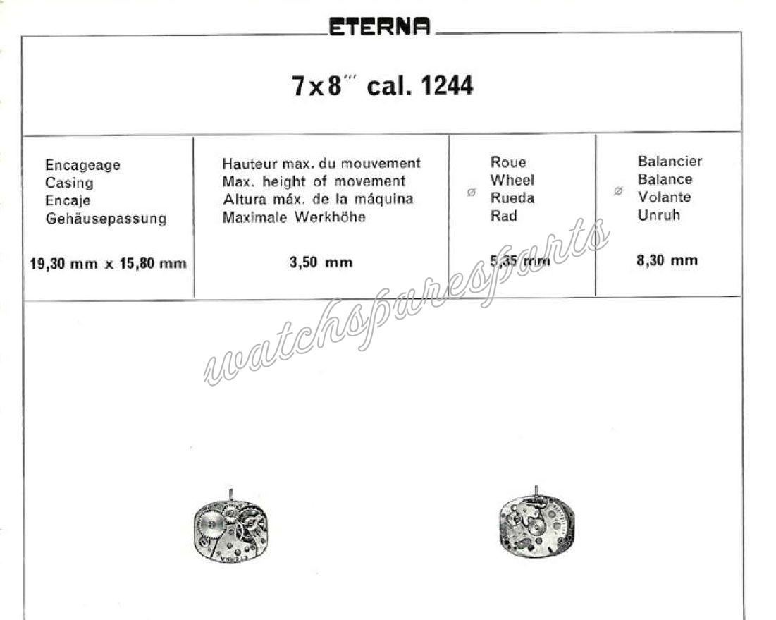 Eterna 1244 Watch movements Eterna 1244 Watch movements