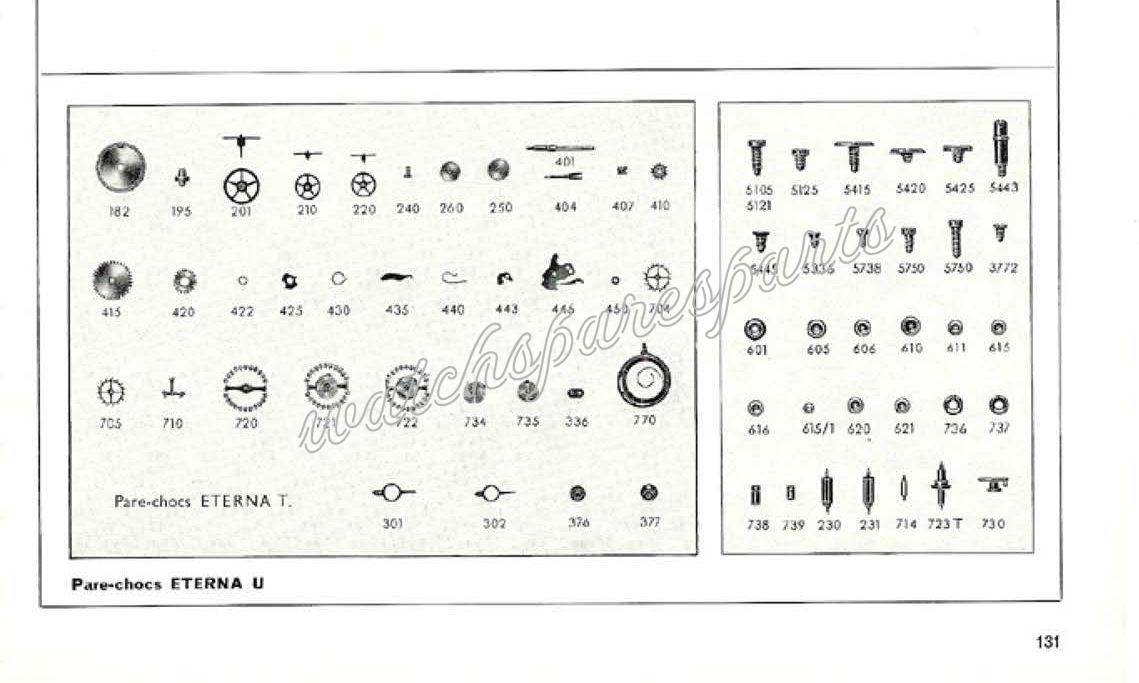 Eterna 1244 Watch spare parts Eterna 1244 Watch spare parts