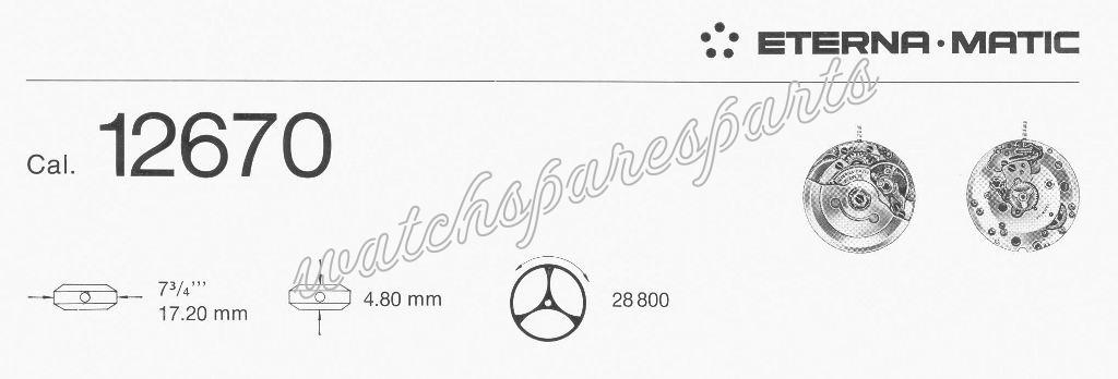 Eterna 12670 Watch movements Eterna 12670 Watch movements
