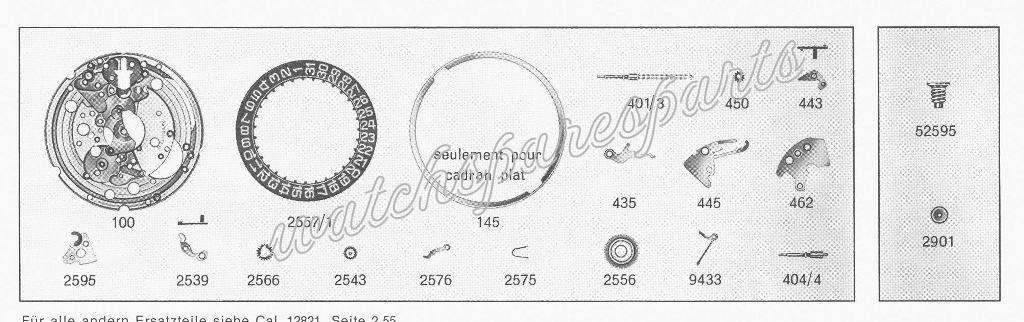 Eterna 12824 Watch Date spare parts Eterna 12824 Watch Date spare parts