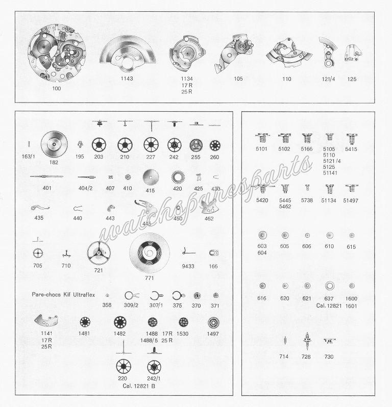 Eterna 12824 Watch spare parts Eterna 12824 Watch spare parts