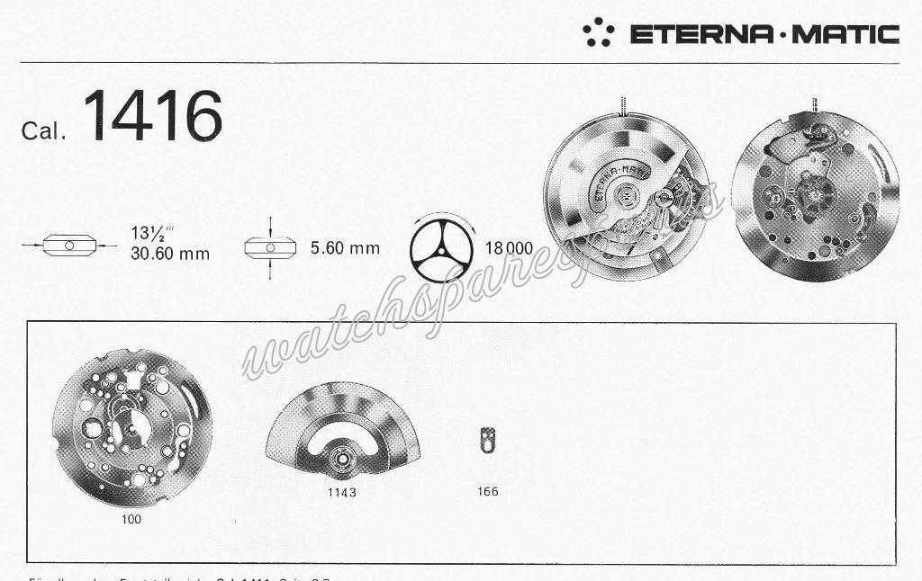 Eterna 1416 Watch movements Eterna 1416 Watch movements