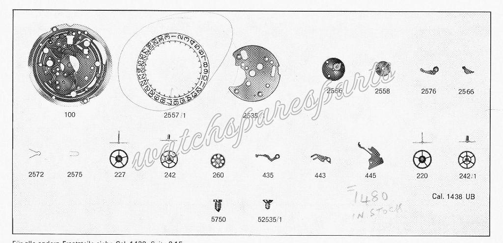 Eterna 1438 Watch Date spare parts Eterna 1438 Watch Date spare parts
