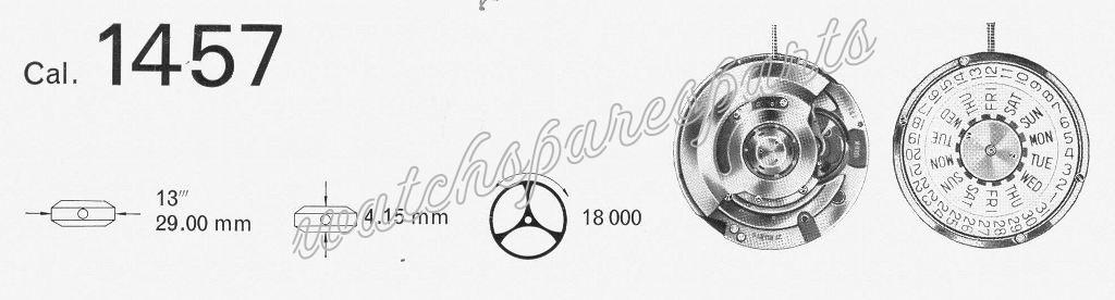 Eterna 1457 Watch movements Eterna 1457 Watch movements