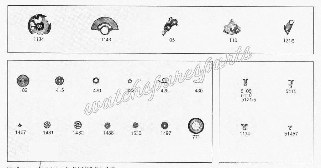 Eterna 1463 Watch spare part Eterna 1463 Watch spare part