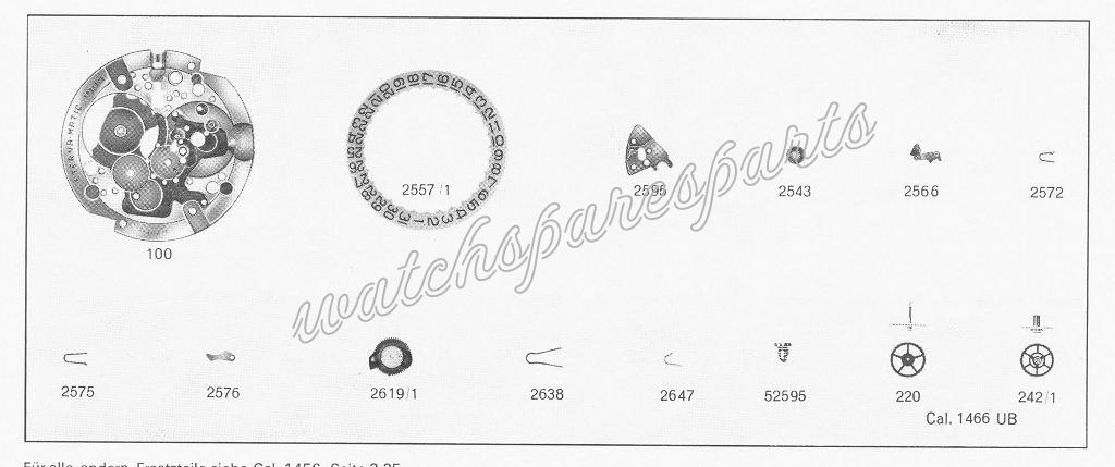 Eterna 1466 Watch Date spare parts Eterna 1466 Watch Date spare parts