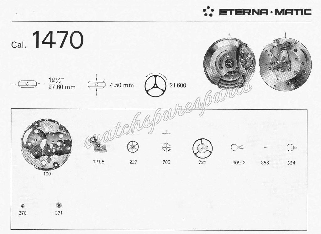 Eterna 1470 Watch movements Eterna 1470 Watch movements