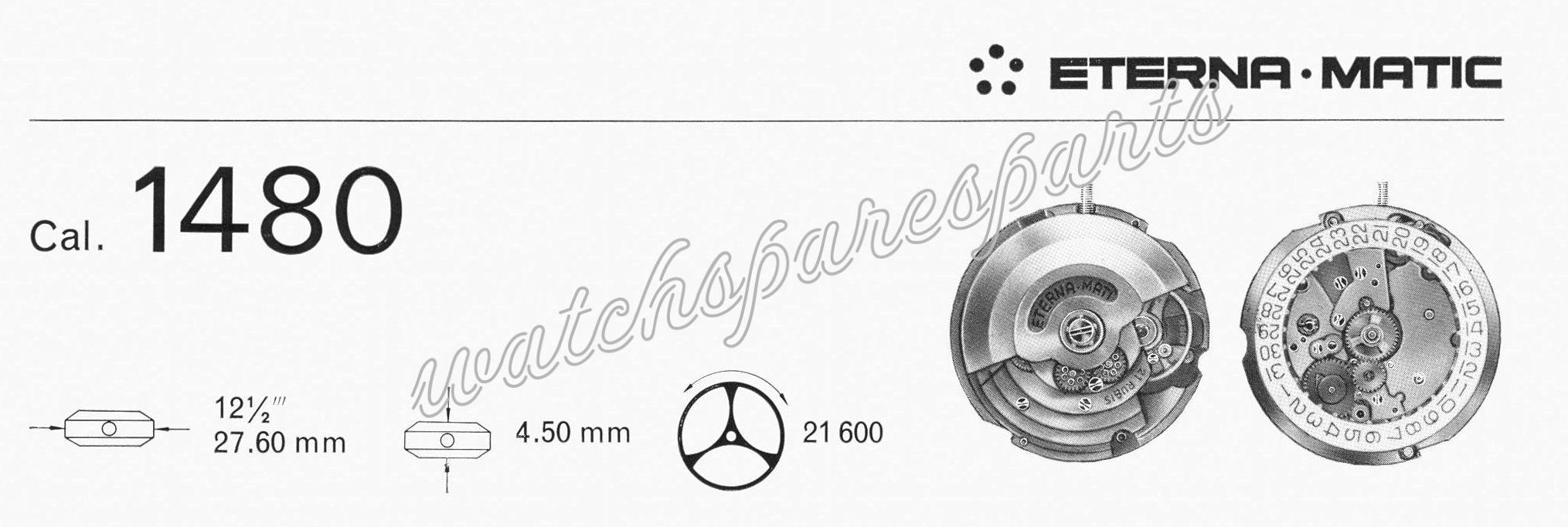 Eterna 1480 Watch movements Eterna 1480 Watch movements