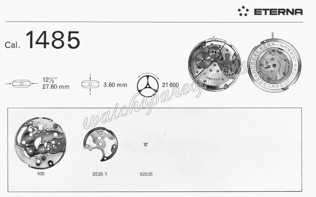 Eterna 1485 Watch movements Eterna 1485 Watch movements