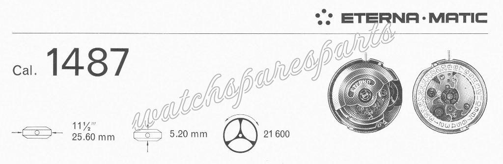 Eterna 1487 Watch movements Eterna 1487 Watch movements