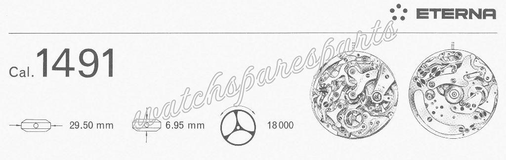 Eterna 1491 Watch movements Eterna 1491 Watch movements