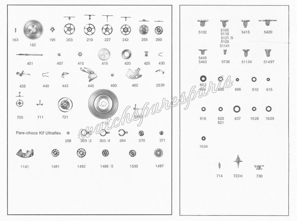 Eterna 1532 Watch spare parts Eterna 1532 Watch spare parts
