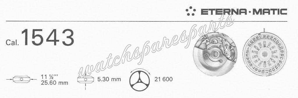 Eterna 1543 Watch movements Eterna 1543 Watch movements