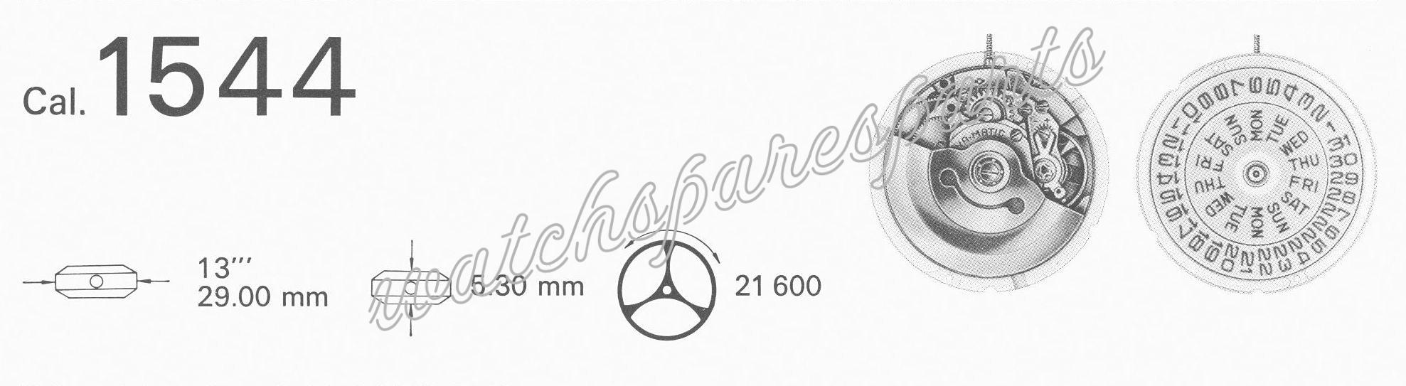 Eterna 1544 Watch movements Eterna 1544 Watch movements