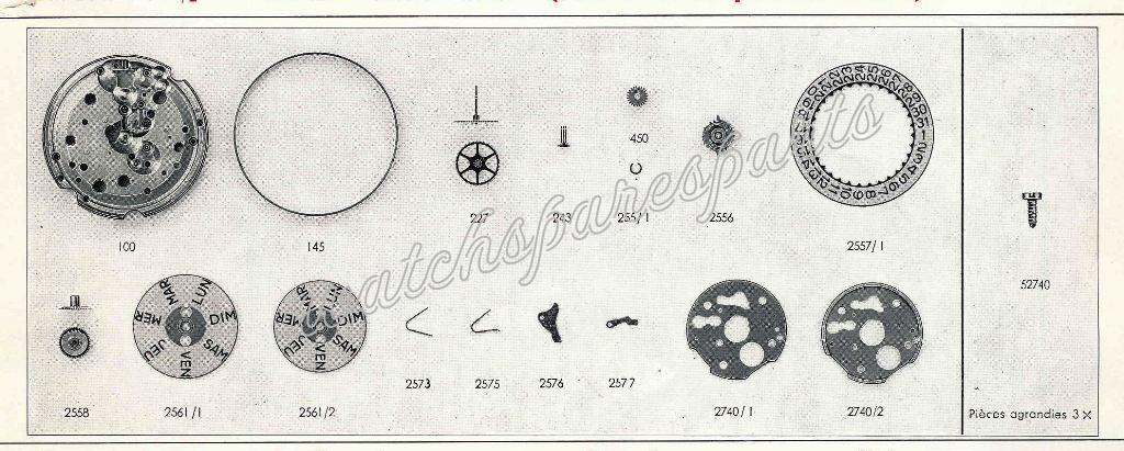 France Ebauches FE 140 2 Watch Day Date spare parts France Ebauches FE 140 2 Watch Day Date spare parts