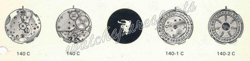 France Ebauches FE 140 2C Watch movements France Ebauches FE 140 2C Watch movements