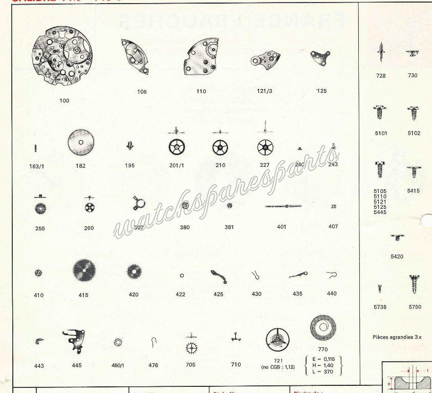 France Ebauches FE 140 C Watch spare parts France Ebauches FE 140 C Watch spare parts