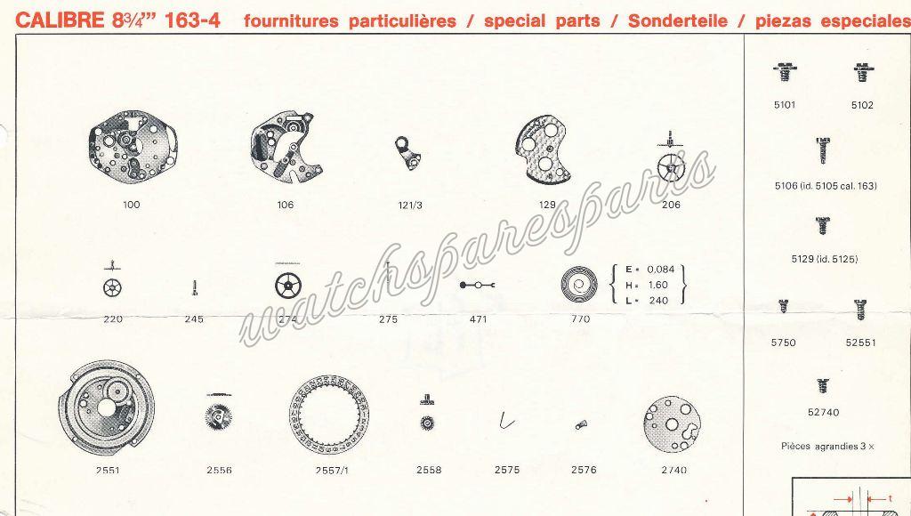 France Ebauches FE 163 3 Watch Date spare parts France Ebauches FE 163 3 Watch Date spare parts