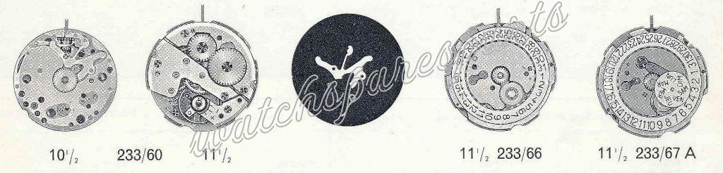 France Ebauches FE 233 67A Watch movements France Ebauches FE 233 67A Watch movements