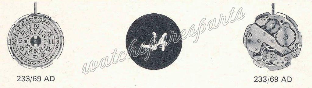 France Ebauches FE 233 69AD Watch movements France Ebauches FE 233 69AD Watch movements