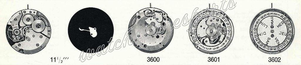 France Ebauches FE 3601 Watch movements France Ebauches FE 3601 Watch movements