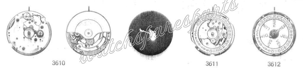 France Ebauches FE 3610 Watch movements France Ebauches FE 3610 Watch movements