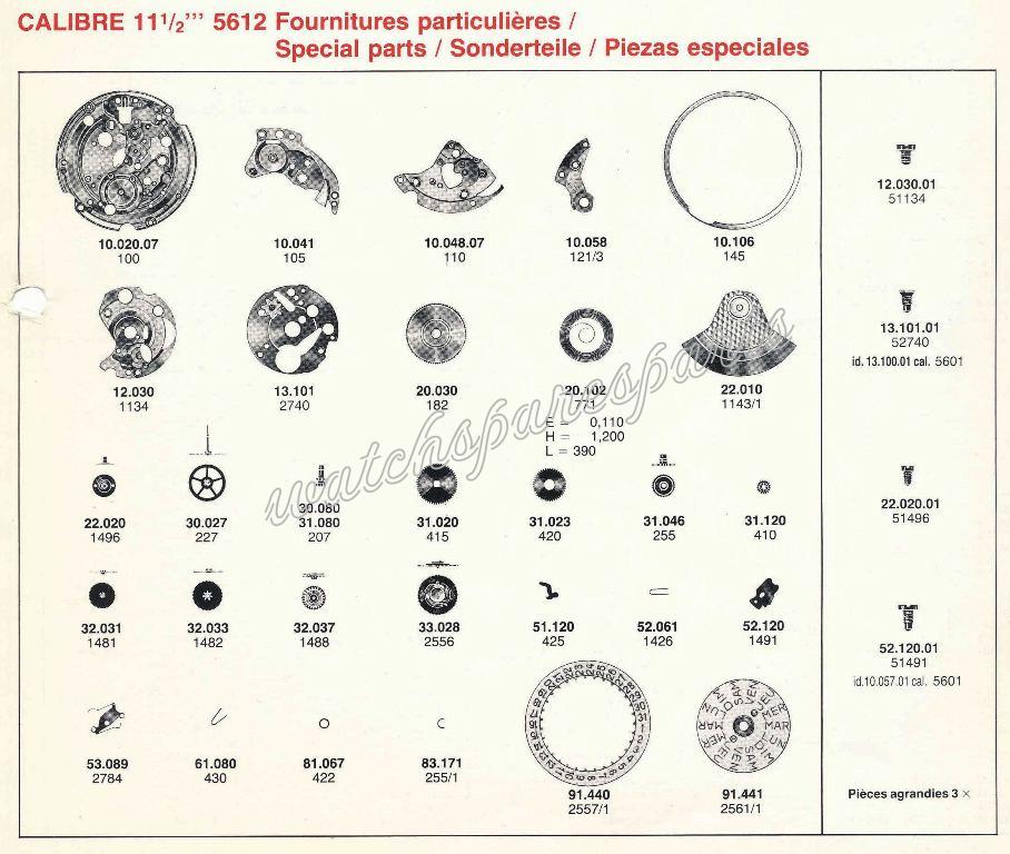 France Ebauches FE 5612 Watch Automatic spare parts France Ebauches FE 5612 Watch Automatic spare parts