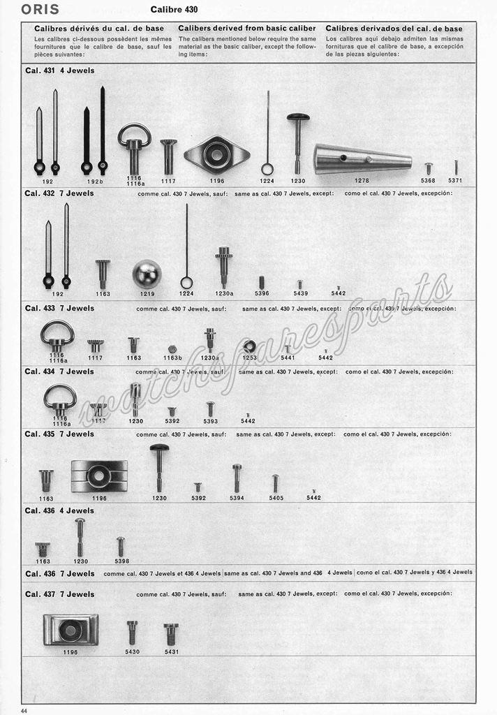 Oris 434 Watch spare part Oris 434 Watch spare part