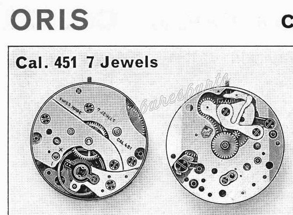 Oris 451 Watch movements Oris 451 Watch movements