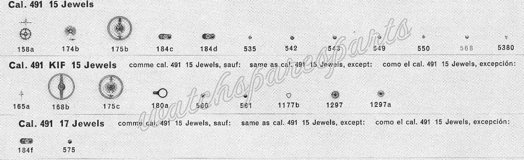 Oris 491 Watch spare part Oris 491 Watch spare part