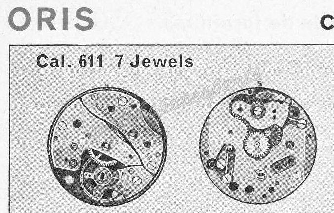 Oris 611 Watch movements Oris 611 Watch movements