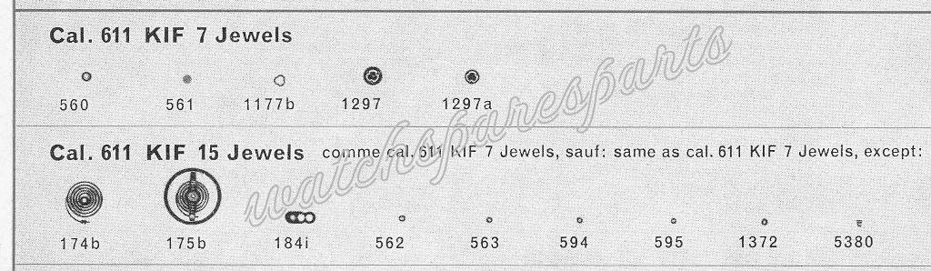 Oris 611 Watch spare part Oris 611 Watch spare part